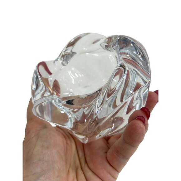 Royal Copenhagen Votive Candle Holder Vtg Clear Glass Denmark Lotus Collectible - Picture 11 of 11